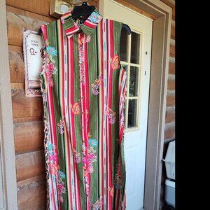 Fashion Express Sleeveless Floral/Leopard print Kimona SZ Medium NWT